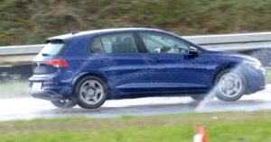 Practical sessions at the Kwik Fit Tyre Insight Day included testing different tyres in difficult conditions