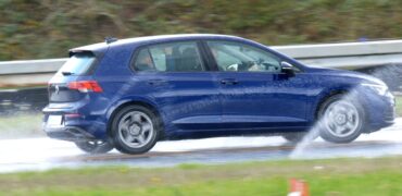 Practical sessions at the Kwik Fit Tyre Insight Day included testing different tyres in difficult conditions