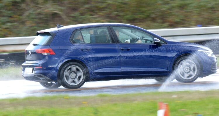 Practical sessions at the Kwik Fit Tyre Insight Day included testing different tyres in difficult conditions