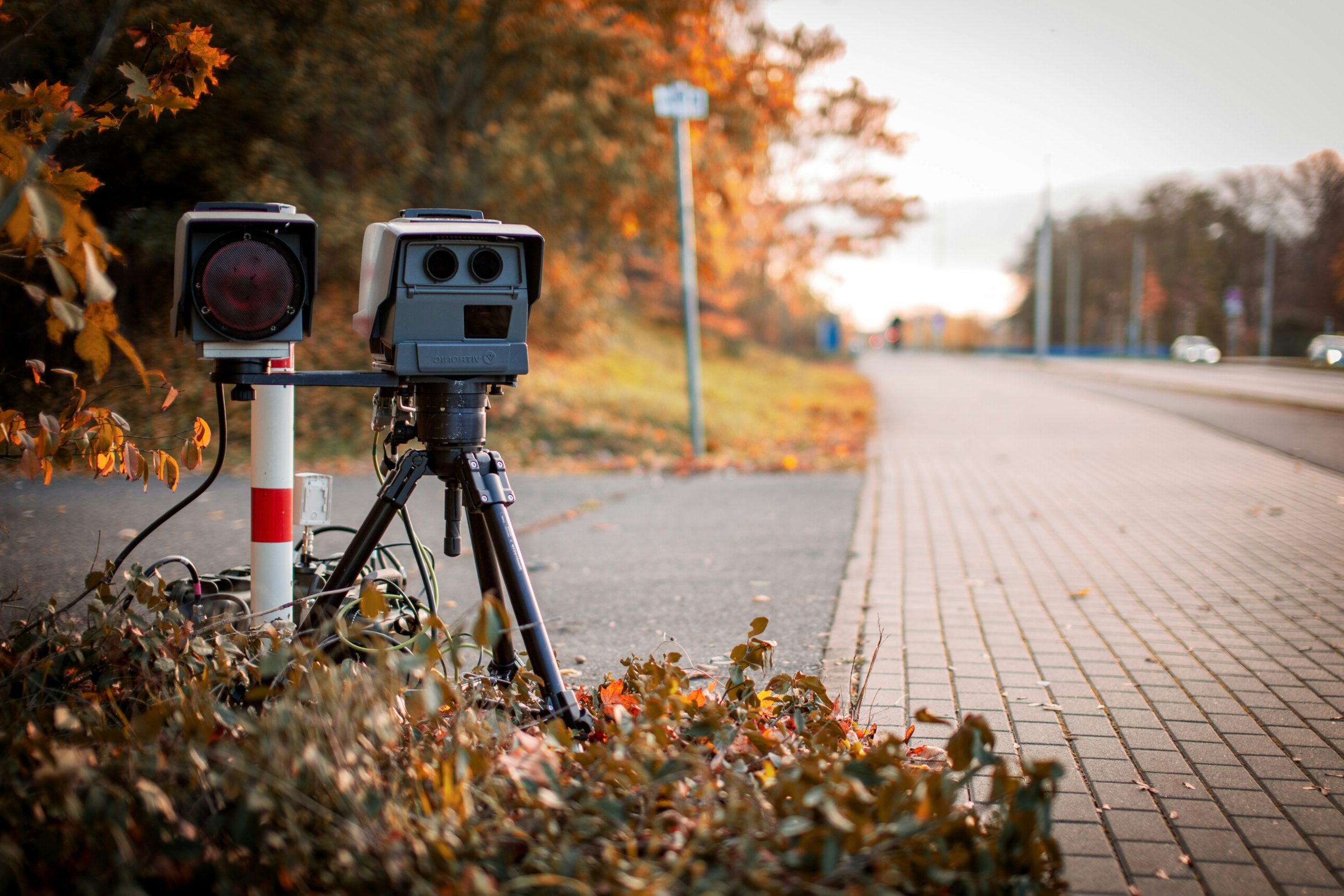 Not very visible mobile speed camera