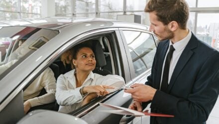 New car market; customers buying a new car