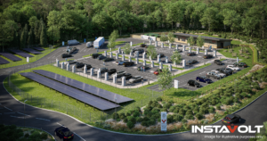 InstaVolt’s Electric Vehicle (EV) ultra-rapid charging superhub at Three Maids Hill, Winchester