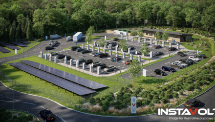 InstaVolt’s Electric Vehicle (EV) ultra-rapid charging superhub at Three Maids Hill, Winchester