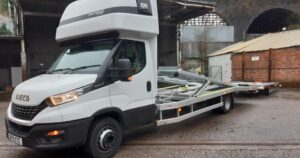 Converted Iveco chassis cab to a car transporter