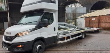 Converted Iveco chassis cab to a car transporter