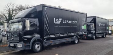 A LeFactory delivery vehicle, now powered by Hydrotreated Vegetable Oil