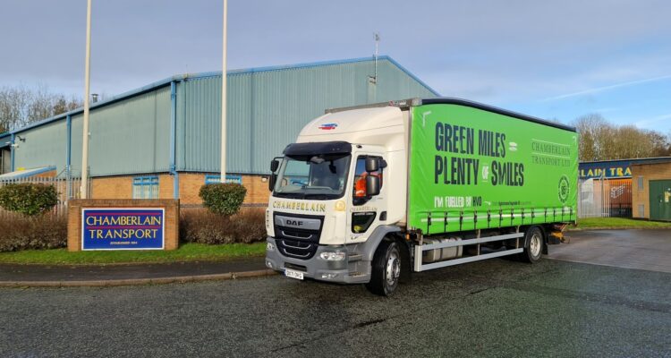 One of Chamberlain Transport's palletforce trucks now fuelled with HVO