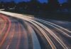 Timelapse image of a busy motorway