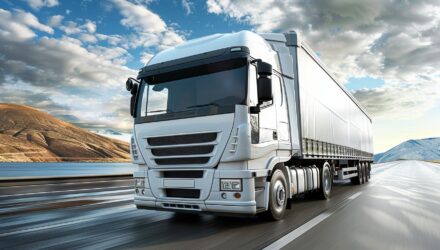 AI generated image of an HGV