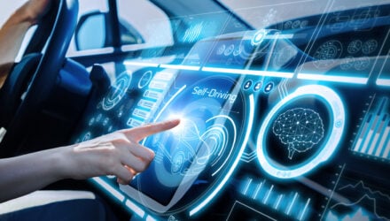 ADAS: Futuristic instrument panel of vehicle.