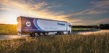 Krone trailer on the road