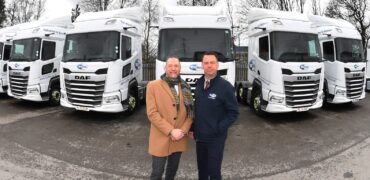 Pat Skelly, CEO of Prohire and Steve Turner, head of fleet at Truline inspect the new vehicles
