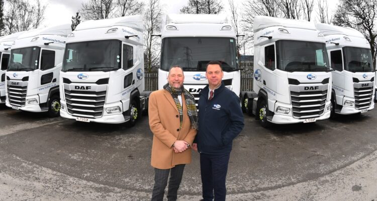 Pat Skelly, CEO of Prohire and Steve Turner, head of fleet at Truline inspect the new vehicles