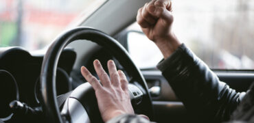 Driver exhibiting road rage
