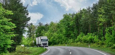 Truck on a country highway