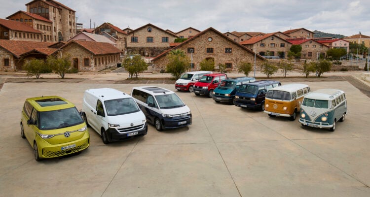 All VW Bus generations from 1950 to today