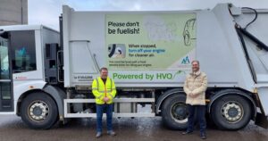 HVO powered refuse collection vehicle