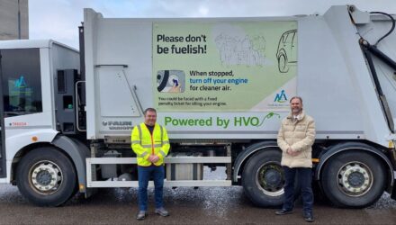 HVO powered refuse collection vehicle