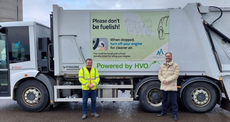 HVO powered refuse collection vehicle