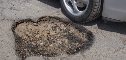 Pothole-related breakdowns up by a quarter in just 12 months