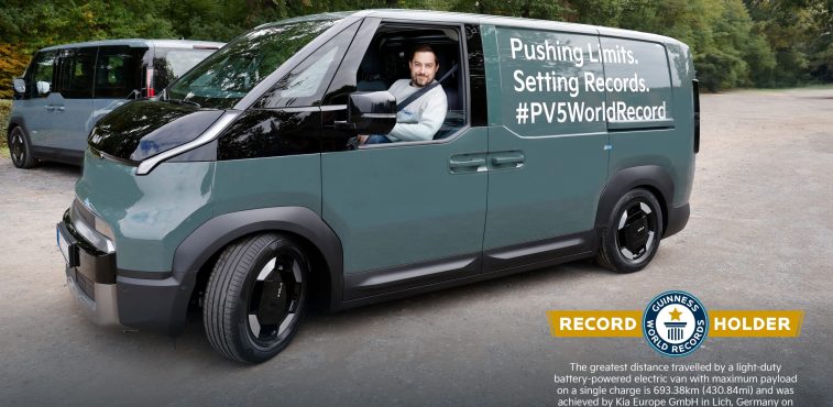 The Kia PV5 Cargo sets a Guinness World Record