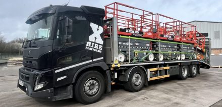 X-Hire Platforms takes delivery of a new Volvo FMX beavertail