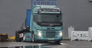 Volvo FM Electric shows its steel for special green delivery