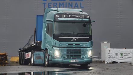 Volvo FM Electric shows its steel for special green delivery