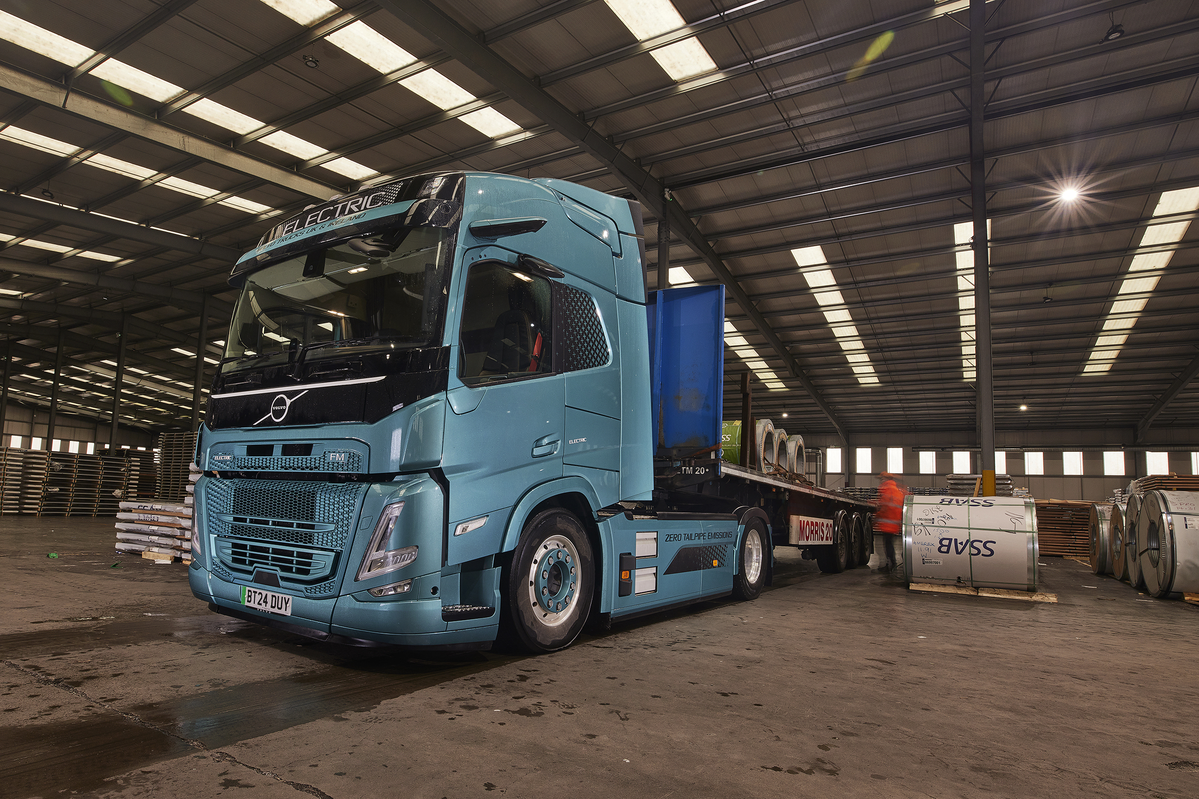 Volvo FM Electric shows its steel for special green delivery