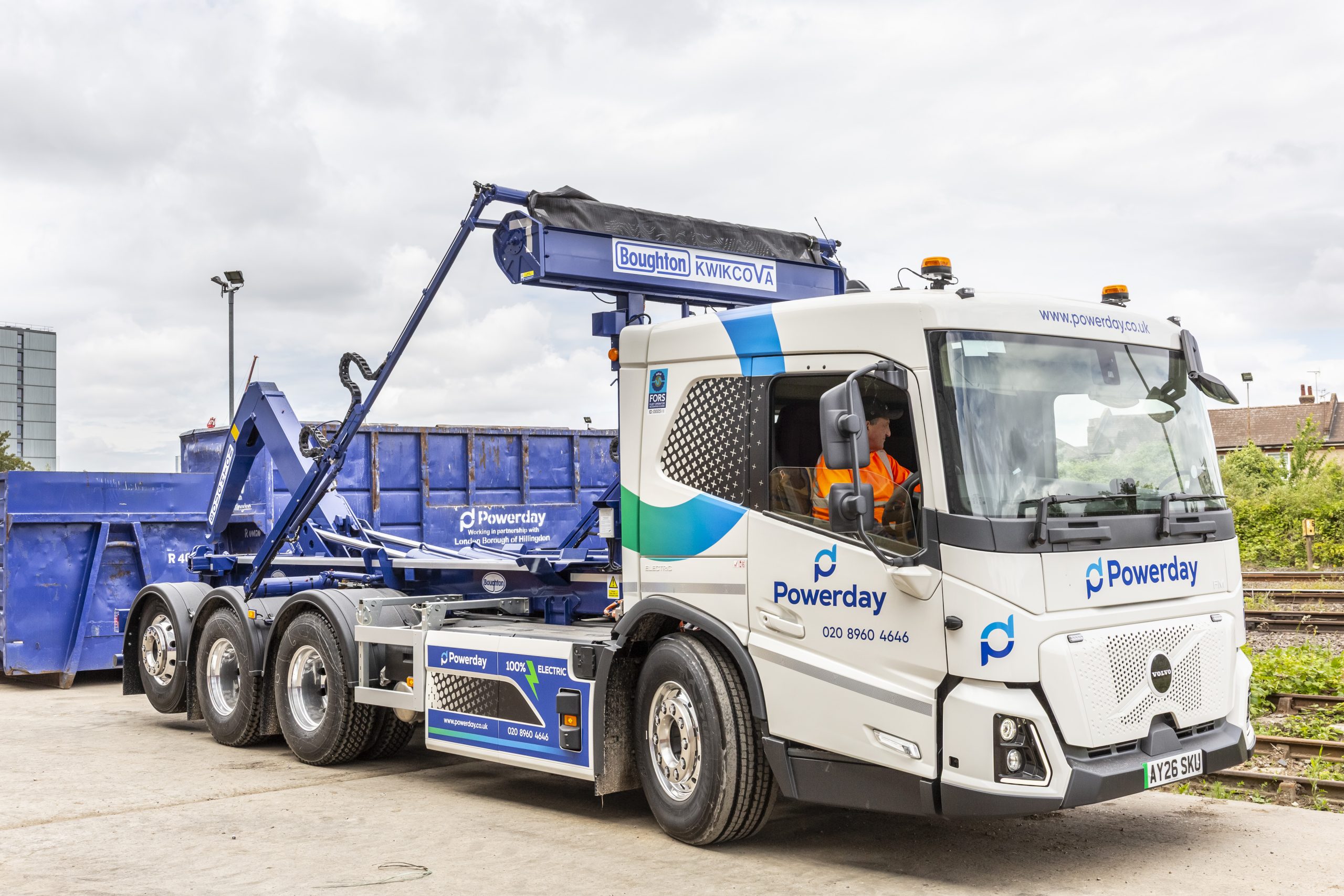 Powerday adds electric Volvo FM Low Entry hookloaders