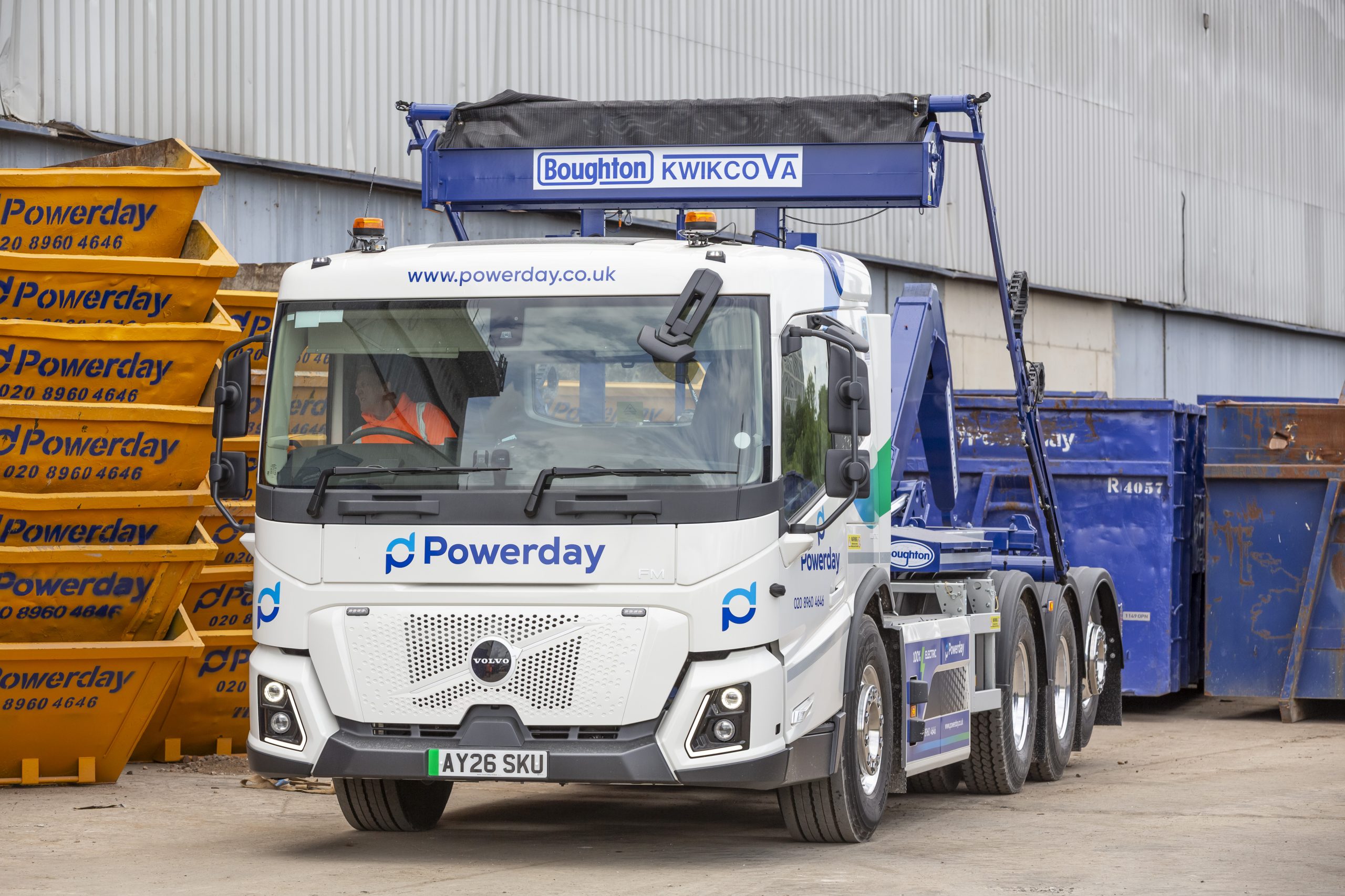 Powerday adds electric Volvo FM Low Entry hookloaders
