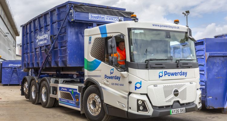 Powerday adds electric Volvo FM Low Entry hookloaders