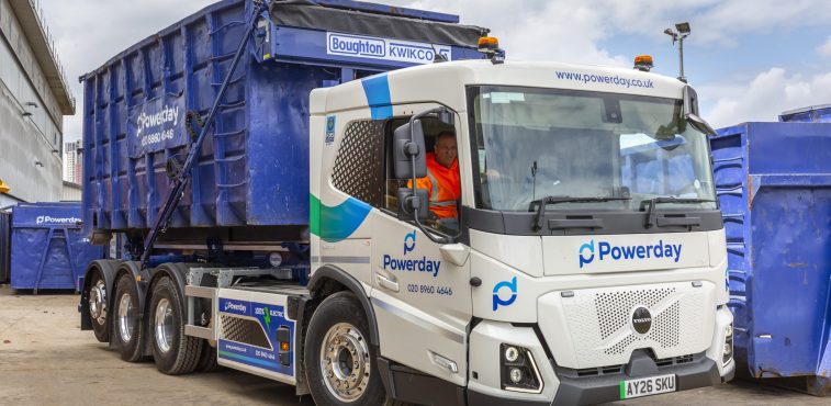 Powerday adds electric Volvo FM Low Entry hookloaders