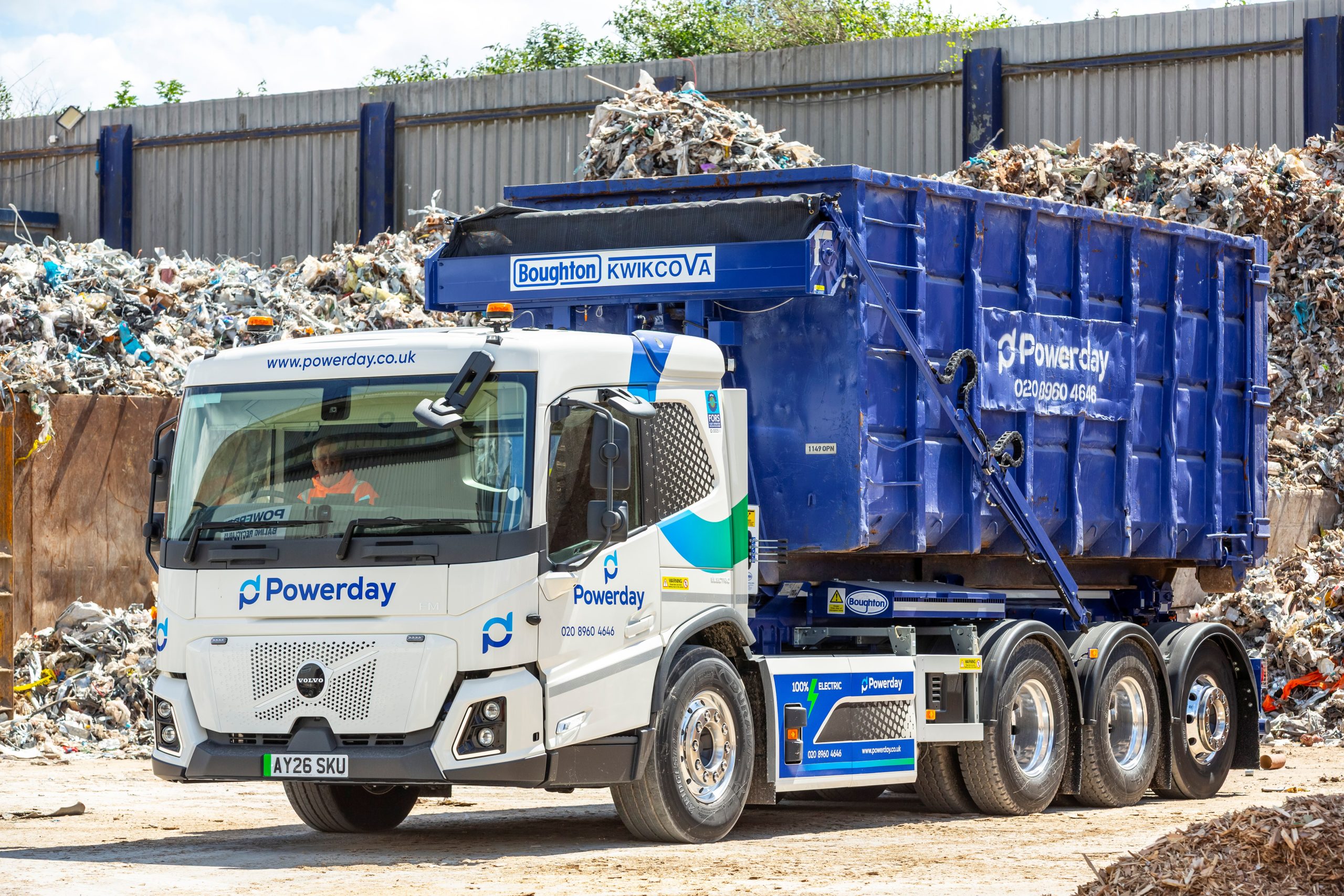 Powerday adds electric Volvo FM Low Entry hookloaders