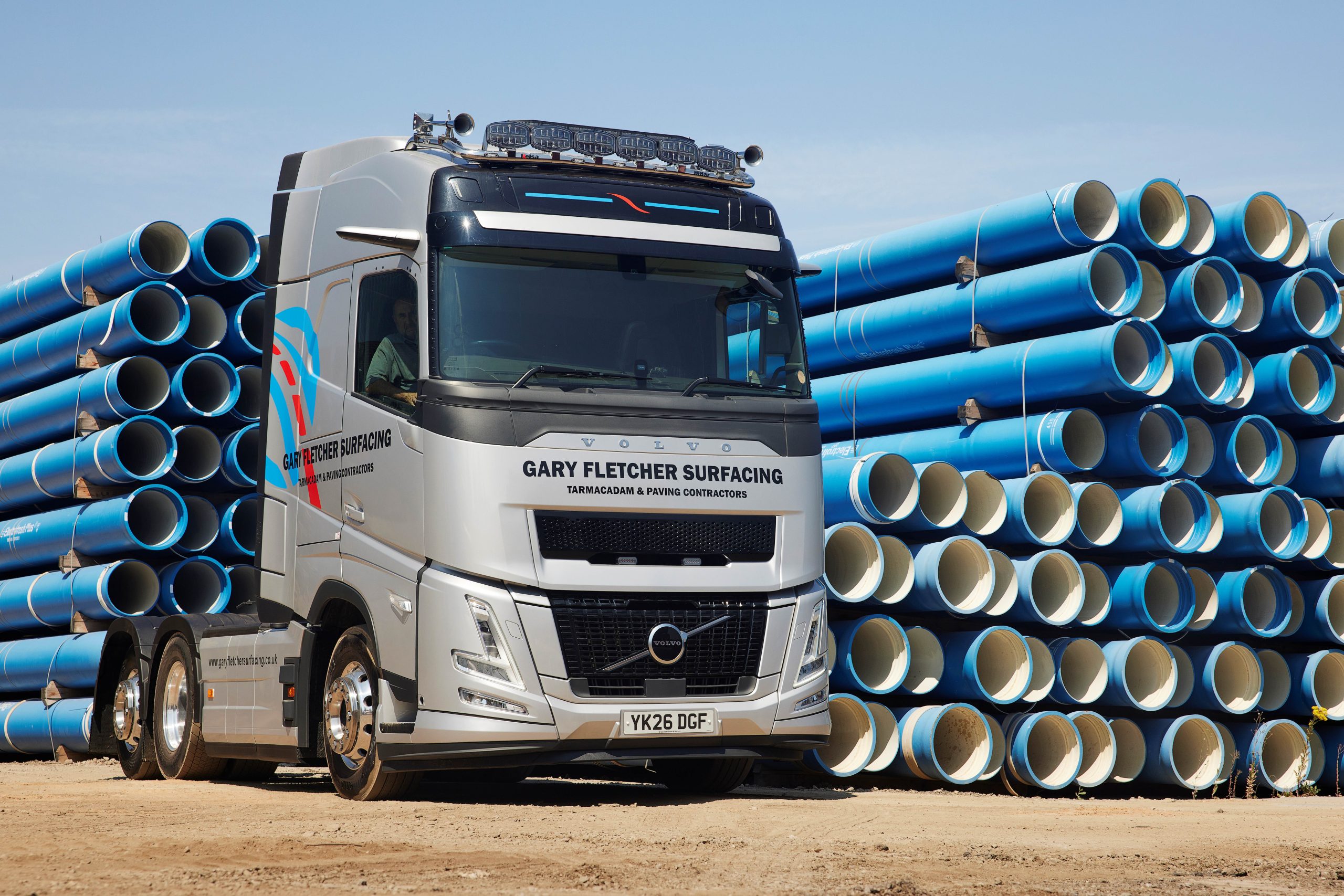 Gary Fletcher Surfacing marks 50 Years with Volvo FH Aero