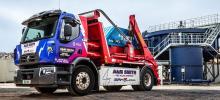 Scotland's first Renault Trucks electric skip loader