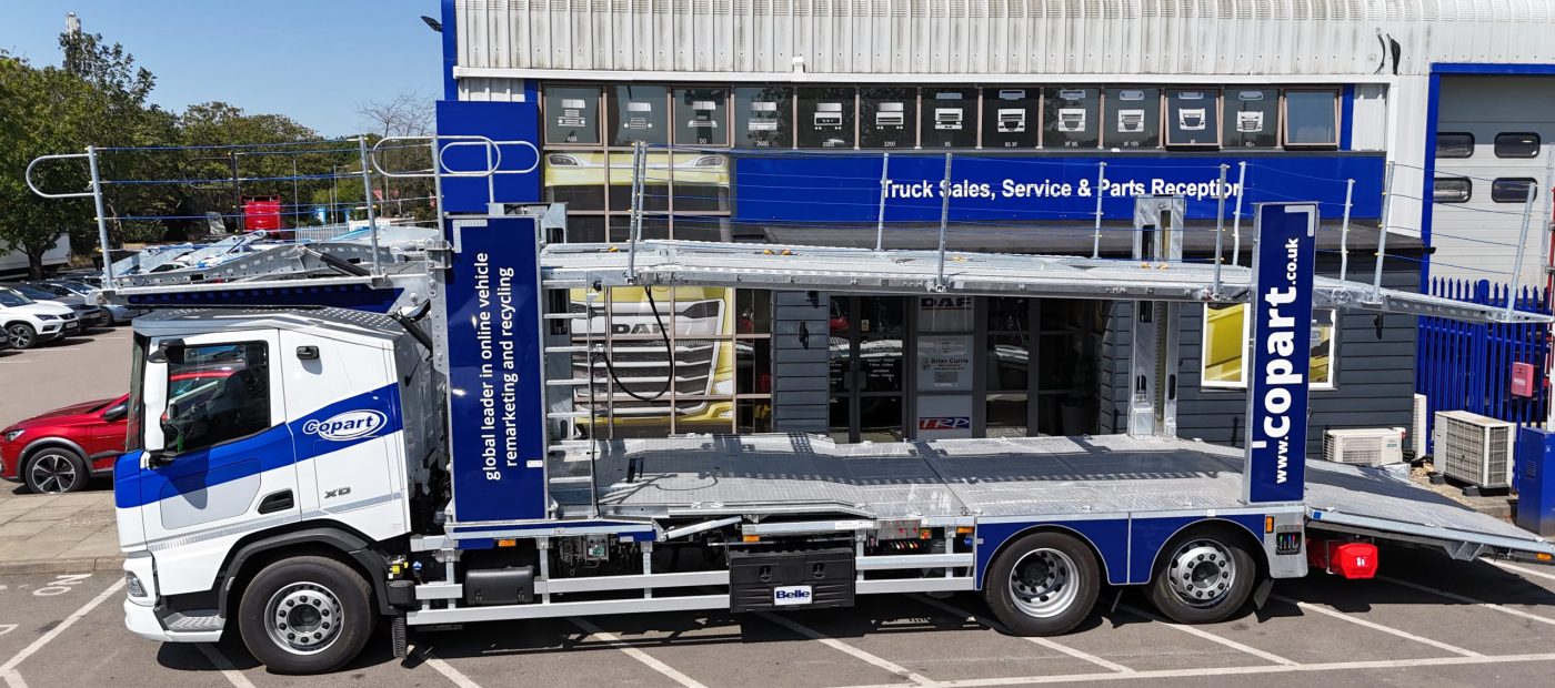 Copart UK adds industry-first DAF XD Estepe 7-Car transporters