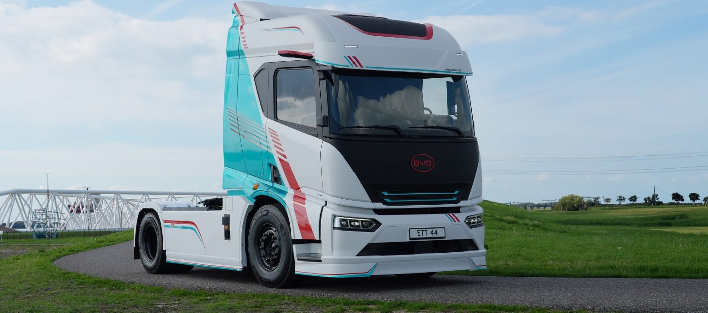 BYD unveils 1,000hp ETT 44 electric truck with 600km range