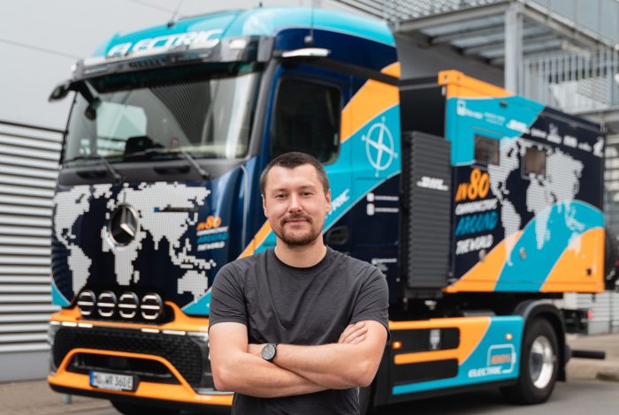 Elektrotrucker begins first global electric truck journey in eActros 600