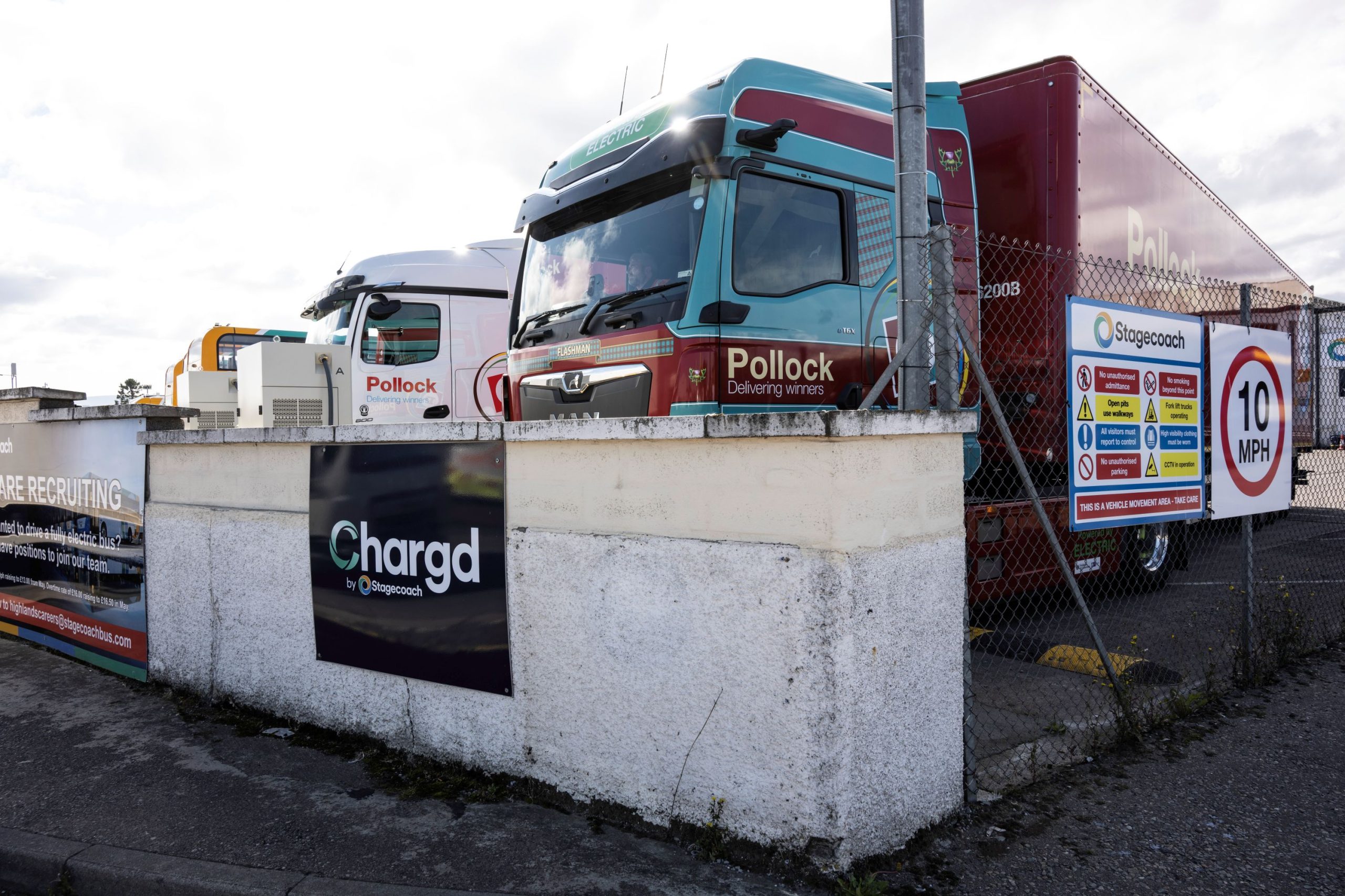Through the Chargd programme, Gregory can access Stagecoach's Inverness depot