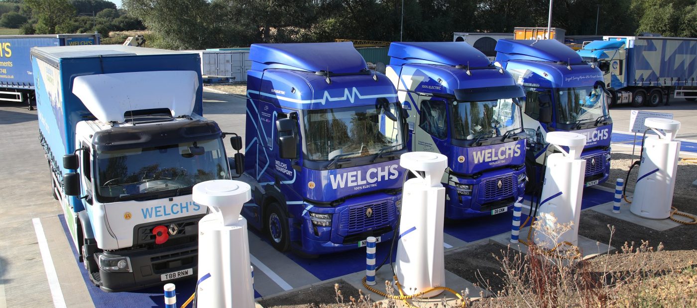 Welch’s Transport powers up Cambridge site with new megawatt eHGV charging hub