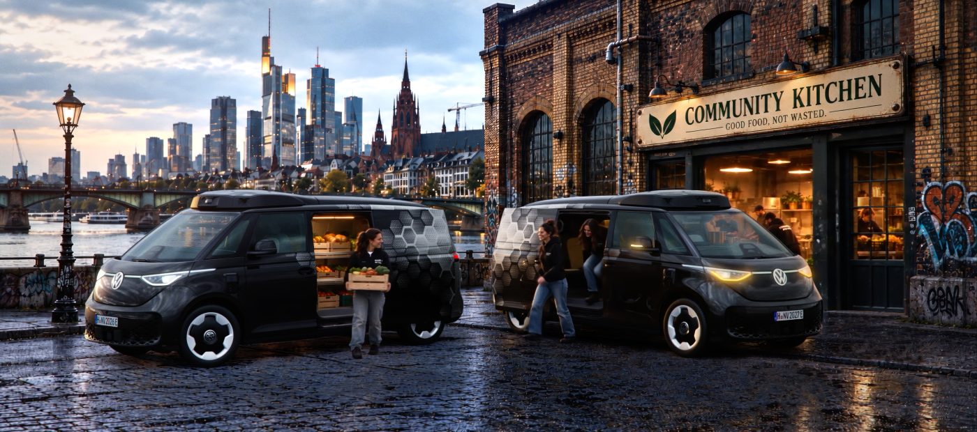 Volkswagen Commercial Vehicles showcases the autonomous ID. Buzz