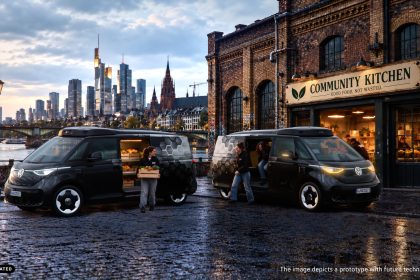 Volkswagen Commercial Vehicles showcases the autonomous ID. Buzz