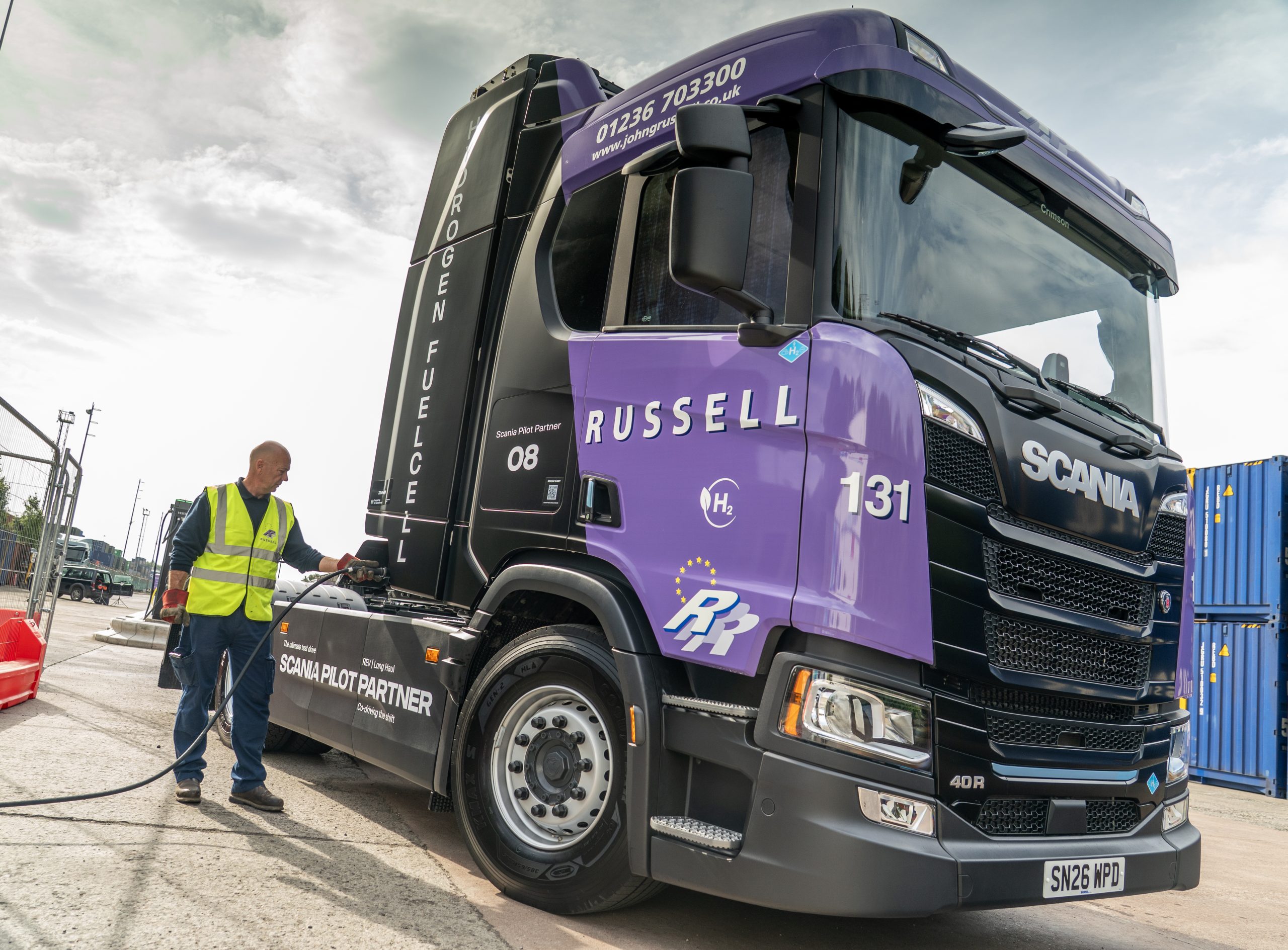 Scania hydrogen fuel-cell HGVs enter road trials with John G Russell