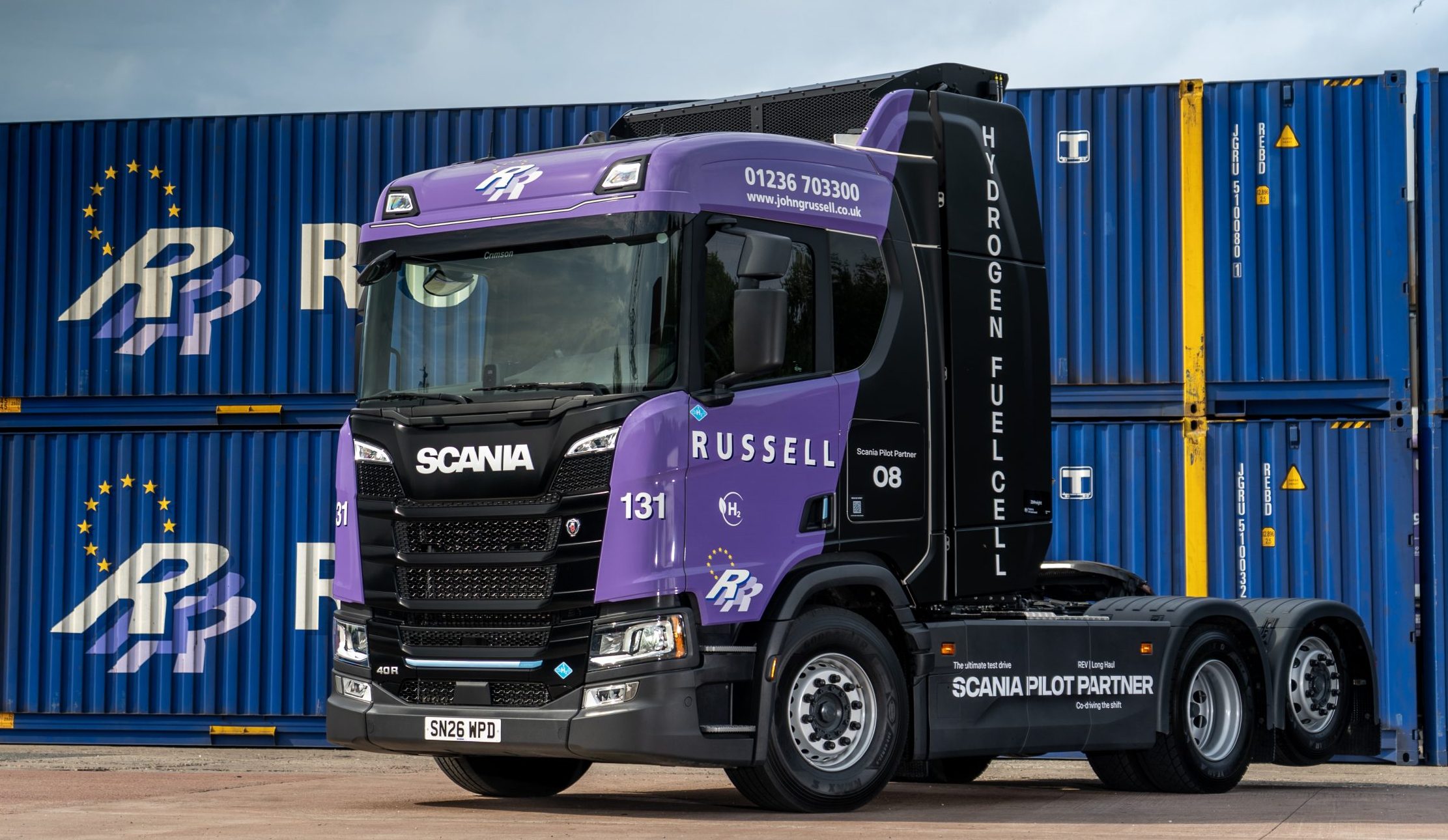 Scania hydrogen fuel-cell HGVs enter road trials with John G Russell
