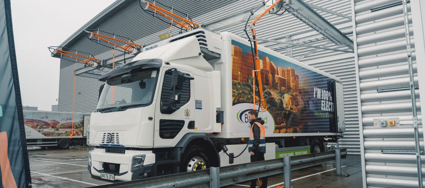 Bidfood installs Kempower's overhead charging infrastructure