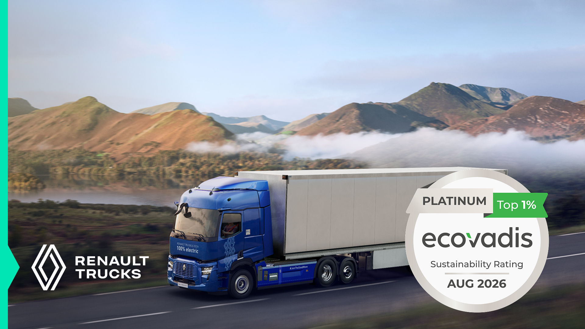 Renault Trucks wins EcoVadis Platinum medal for sustainability